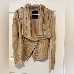 C. Luce faux suede waterfall jacket